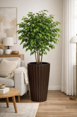 Omnipazar SO-LVT1 Lilyum Vazo Saksı Takımı İç Kovalı 54 Litre No:1 Kahverengi