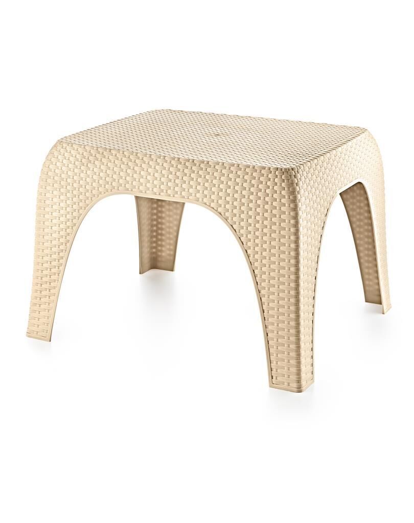 Omnipazar SY-2590 Hasır Model Sehpa Bahçe Sehpası Bej