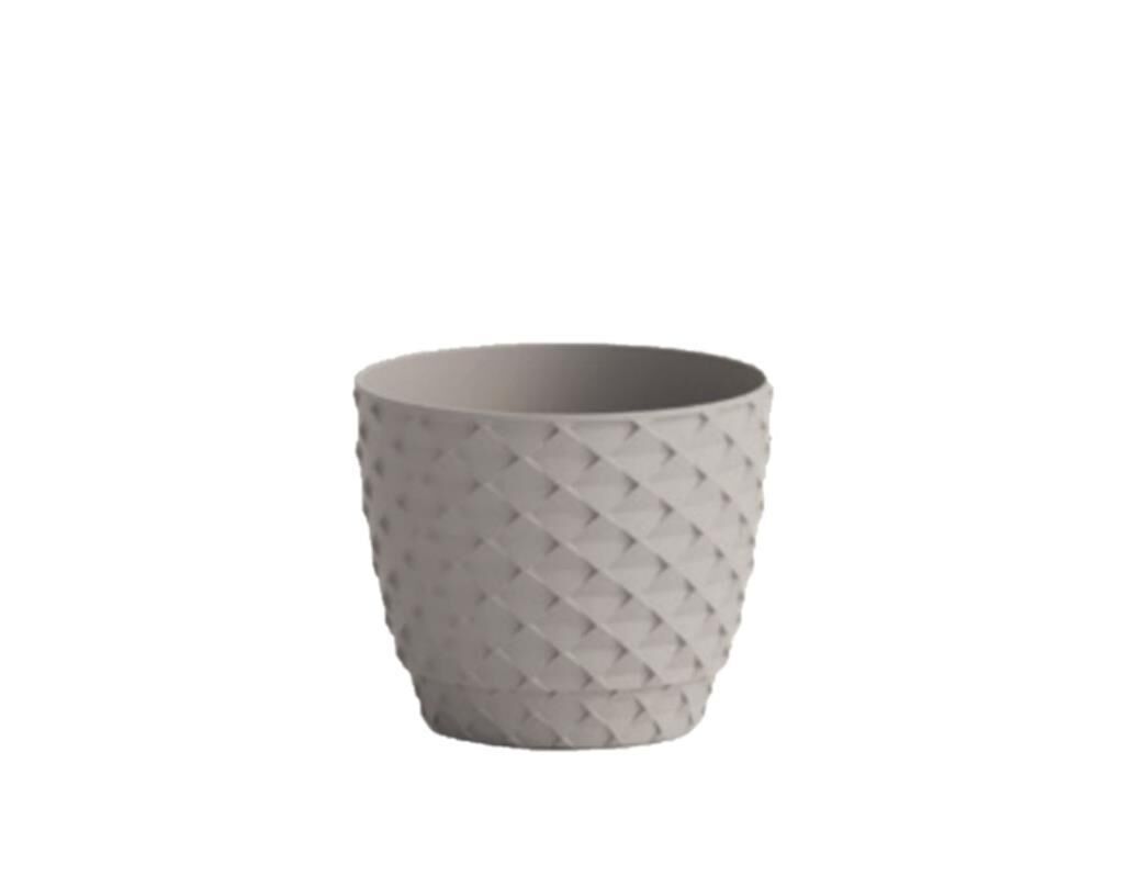 Omnipazar SO-KAP1 Kapadokya Dekoratif Plastik Saksı 0.5 Litre No 1 Kirli Beyaz (113)