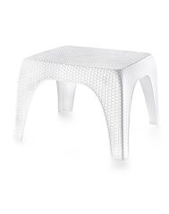 Omnipazar SY-2590 Hasır Model Sehpa Bahçe Sehpası Beyaz