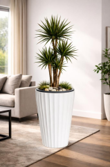 Omnipazar SO-LVT2 Lilyum Vazo Saksı Takımı İç Kovalı 90 Litre No:2 Beyaz