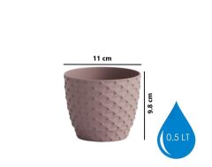 Omnipazar SO-KAP1 Kapadokya Dekoratif Plastik Saksı 0.5 Litre No 1 Pembe