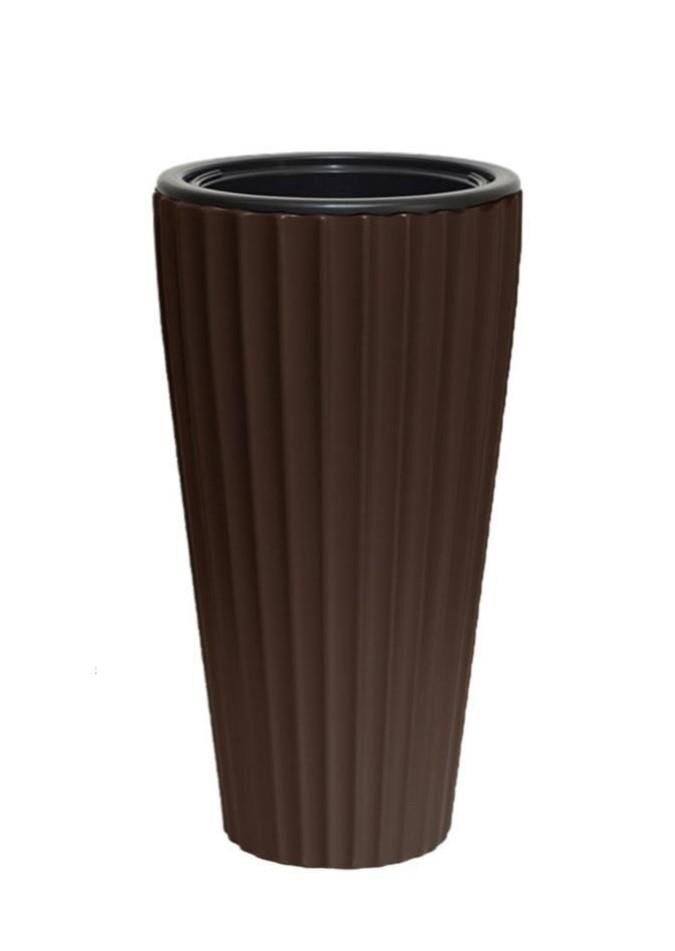 Omnipazar SO-LVT2 Lilyum Vazo Saksı Takımı İç Kovalı 90 Litre No:2 Kahverengi