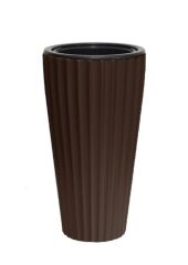 Omnipazar SO-LVT2 Lilyum Vazo Saksı Takımı İç Kovalı 90 Litre No:2 Kahverengi