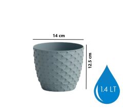 Omnipazar SO-KAP2 Kapadokya Dekoratif Plastik Saksı 1.4 Litre No 2
