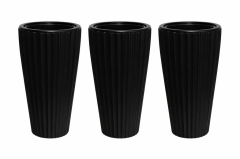 SO-LVT2 Lilyum Vazo Saksı Takımı İç Kovalı 3 Adet 90 Litre No:2 Siyah