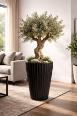 SO-LVT2 Lilyum Vazo Saksı Takımı İç Kovalı 3 Adet 90 Litre No:2 Siyah