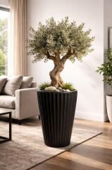 SO-LVT2 Lilyum Vazo Saksı Takımı İç Kovalı 3 Adet 90 Litre No:2 Siyah